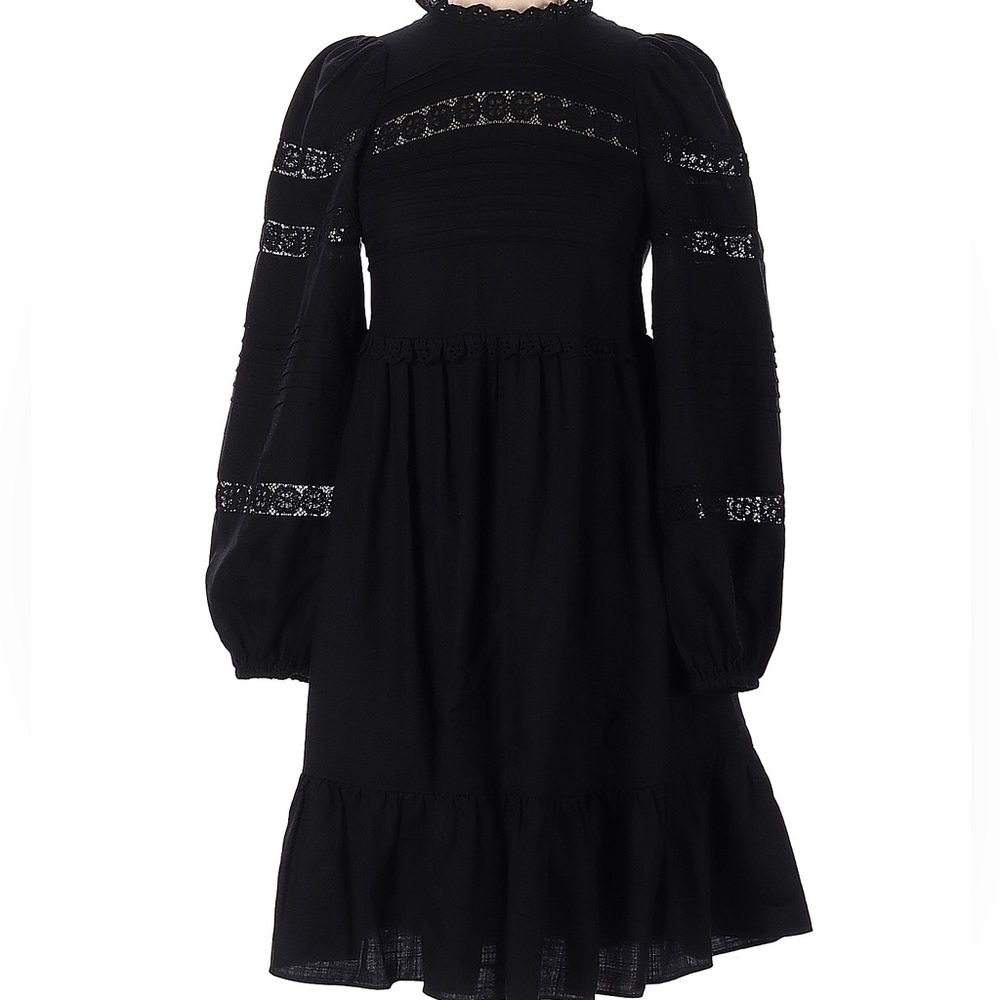 NWT boho black poplin lace cotton dress by & other stories sz 00 Host Pick!! Xxs - Picture 3 of 5